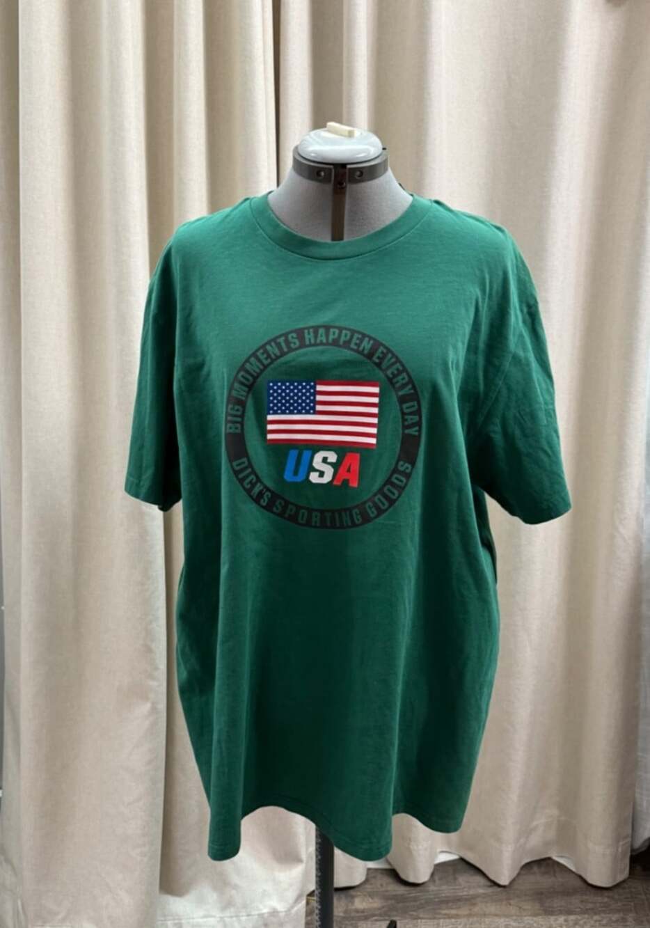 DSG Dick’s Sporting Goods Green USA Olympic Tee Shirt Size XXL NWT RARE
